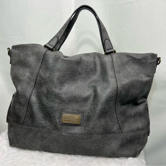 Hayden Harnett Grey Tote Satchel Handbag - Picture 8 of 14
